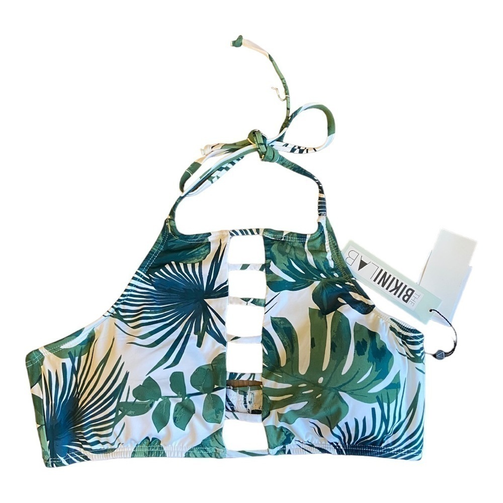 Bikini Lab Strappy High Neck Bikini Top NWT